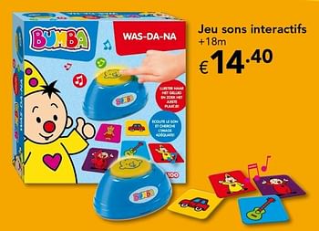 Promoties Jeu sons interactifs - Bumba - Geldig van 18/11/2016 tot 31/12/2016 bij Euro Shop