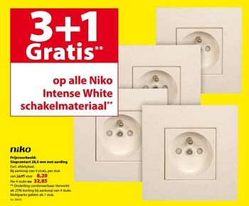 Promoties Niko stopcontact met aarding - Niko - Geldig van 30/11/2016 tot 12/12/2016 bij Gamma