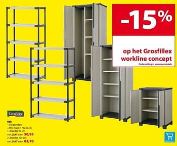 Promoties Rekken grosfillex workline - Grosfillex - Geldig van 30/11/2016 tot 12/12/2016 bij Gamma