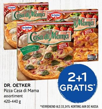 Promoties Dr. oetker pizza casa di mama - Dr. Oetker - Geldig van 30/11/2016 tot 13/12/2016 bij Alvo