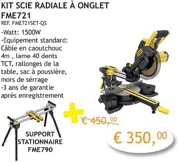 Promotions Stanley kit scie radiale à onglet fme721 - Stanley - Valide de 07/11/2016 à 30/11/2016 chez Crea Home