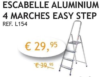 Promoties Escabelle aluminium 4 marches easy step - Huismerk - Crea Home - Geldig van 07/11/2016 tot 30/11/2016 bij Crea Home