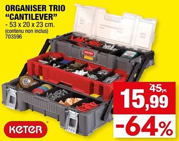 Promoties Organiser trio cantilever - Keter - Geldig van 23/11/2016 tot 04/12/2016 bij Hubo