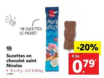 Promoties Sucettes en chocolat saint nicolas - Favorina - Geldig van 28/11/2016 tot 04/12/2016 bij Lidl