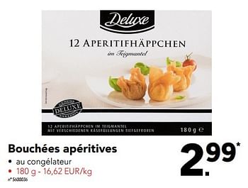 Promoties Bouchées apéritives - Deluxe - Geldig van 28/11/2016 tot 04/12/2016 bij Lidl