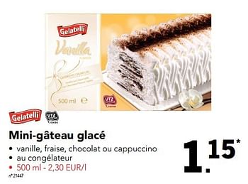 Promotions Mini-gâteau glacé - Gelatelli - Valide de 28/11/2016 à 04/12/2016 chez Lidl