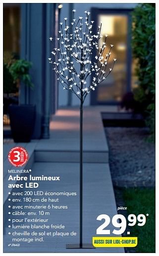 Promoties Arbre lumineux avec led - Melinera - Geldig van 28/11/2016 tot 04/12/2016 bij Lidl