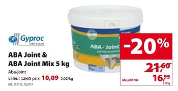 Promoties Aba joint + aba joint mix - Gyproc - Geldig van 30/11/2016 tot 12/12/2016 bij Gamma