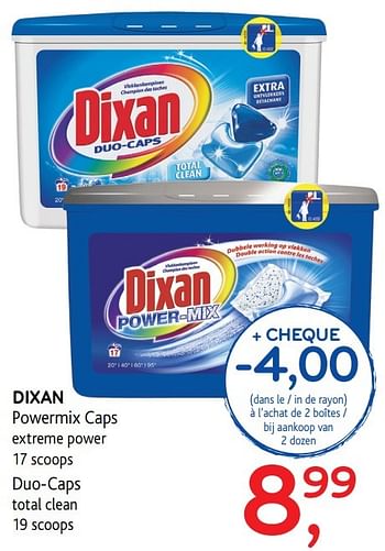Promoties Dixan powermix caps extreme power - Dixan - Geldig van 30/11/2016 tot 13/12/2016 bij Alvo