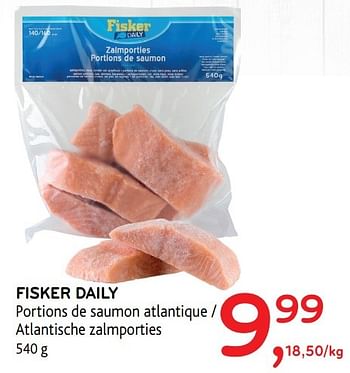 Promotions Fisker daily portions de saumon atlantique - Fisker - Valide de 30/11/2016 à 13/12/2016 chez Alvo