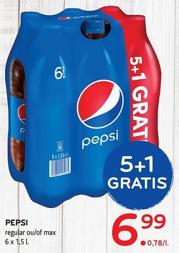 Promotions Pepsi regular ou max - Pepsi - Valide de 30/11/2016 à 13/12/2016 chez Alvo