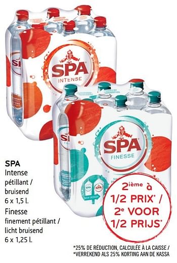 Promoties Spa intense pétillant - Spa - Geldig van 30/11/2016 tot 13/12/2016 bij Alvo