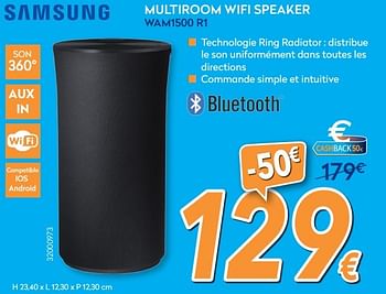 Promoties Multiroom wifi speaker wam1500 r1 - Samsung - Geldig van 24/11/2016 tot 24/12/2016 bij Krefel