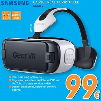 Promotions Casque réalité virtuelle gear vr - Samsung - Valide de 24/11/2016 à 24/12/2016 chez Krefel
