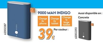 Promoties Powerbanks 9000 mah indigo - Fresh 'n Rebel - Geldig van 24/11/2016 tot 24/12/2016 bij Krefel