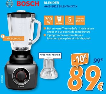 Promoties Bosch blender mmb43g2b silentmixx`x - Bosch - Geldig van 24/11/2016 tot 24/12/2016 bij Krefel