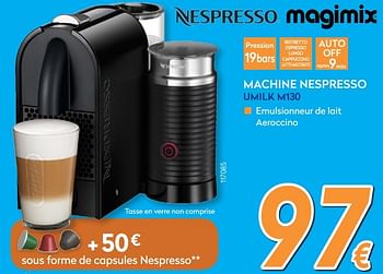 Promoties Magimix machine nespresso umilk m130 - Magimix - Geldig van 24/11/2016 tot 24/12/2016 bij Krefel