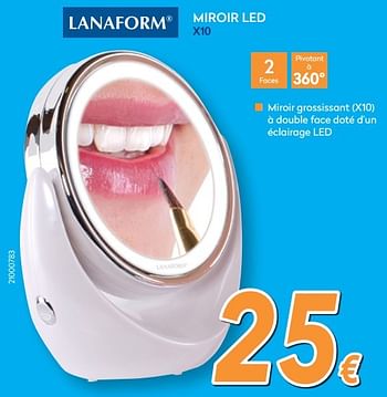 Promoties Lanaform miroir led x10 - Lanaform - Geldig van 24/11/2016 tot 24/12/2016 bij Krefel