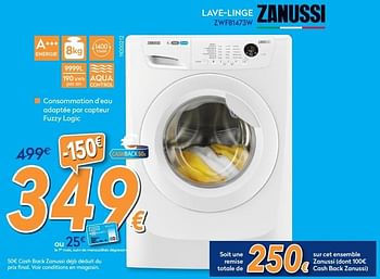 Promoties Zanussi lave-linge zwf81473w - Zanussi - Geldig van 24/11/2016 tot 24/12/2016 bij Krefel