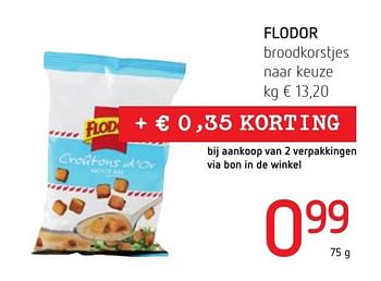 Promoties Flodor broodkorstjes naar keuze - Flodor - Geldig van 01/12/2016 tot 14/12/2016 bij Eurospar (Colruytgroup)