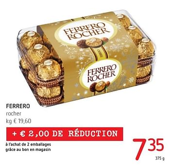 Promotions Ferrero rocher - Ferrero - Valide de 01/12/2016 à 14/12/2016 chez Eurospar (Colruytgroup)