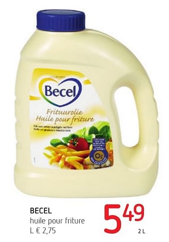 Promotions Becel huile pour friture - Becel - Valide de 01/12/2016 à 14/12/2016 chez Eurospar (Colruytgroup)