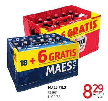Promoties Maes pils casier - Maes - Geldig van 01/12/2016 tot 14/12/2016 bij Eurospar (Colruytgroup)