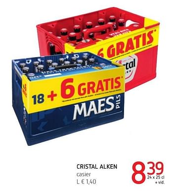 Promotions Cristal alken casier - Cristal - Valide de 01/12/2016 à 14/12/2016 chez Eurospar (Colruytgroup)