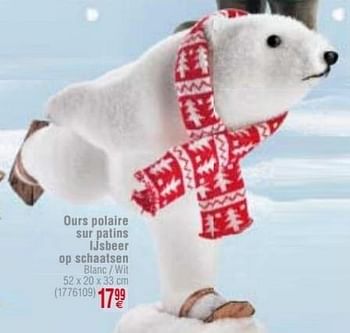 Promoties Ours polaire sur patins ijsbeer op schaatsen - Huismerk - Cora - Geldig van 22/11/2016 tot 05/12/2016 bij Cora