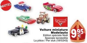 Promoties Voiture miniature modelauto - Mattel - Geldig van 22/11/2016 tot 05/12/2016 bij Cora