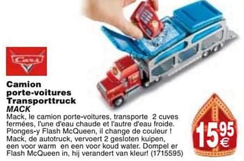 Promoties Camion porte-voitures transporttruck mack - Mattel - Geldig van 22/11/2016 tot 05/12/2016 bij Cora