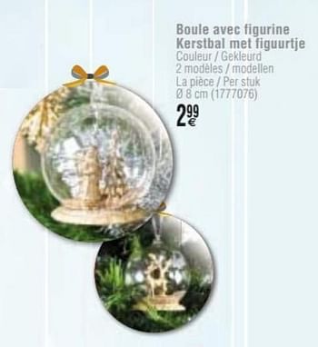 Promoties Boule avec figurine kerstbal met figuurtje - Huismerk - Cora - Geldig van 22/11/2016 tot 05/12/2016 bij Cora