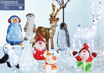 Promotions Pingouin acrylique led acryl pinguin met led`s - Produit maison - Cora - Valide de 22/11/2016 à 05/12/2016 chez Cora