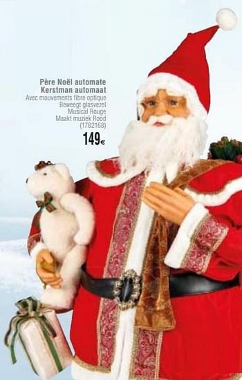 Promoties Père noel automate kerstman automaat - Huismerk - Cora - Geldig van 22/11/2016 tot 05/12/2016 bij Cora