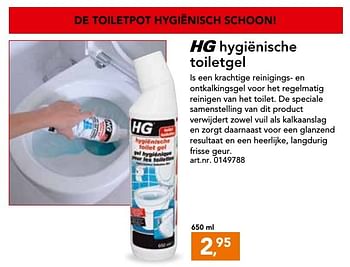 Promoties Hg hygiënische toiletgel - HG - Geldig van 21/11/2016 tot 04/12/2016 bij Blokker