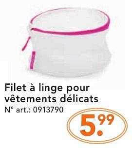 Promoties Filet à linge pour vêtements délicats - Brabantia - Geldig van 21/11/2016 tot 04/12/2016 bij Blokker