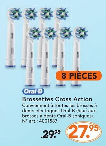 Promotions Brossettes cross action - Oral-B - Valide de 21/11/2016 à 04/12/2016 chez Blokker