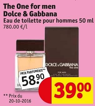 Promoties The one for men dolce + gabbana - Dolce & Gabbana - Geldig van 22/11/2016 tot 04/12/2016 bij Kruidvat