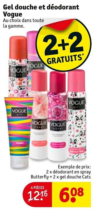 Promoties Gel douche et déodorant vogue - Vogue - Geldig van 22/11/2016 tot 04/12/2016 bij Kruidvat