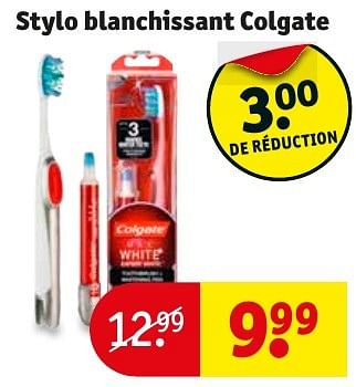 Promoties Stylo blanchissant colgate - Colgate - Geldig van 22/11/2016 tot 04/12/2016 bij Kruidvat