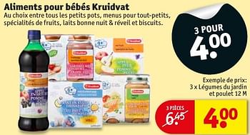 Promoties Aliments pour bébés kruidvat - Huismerk - Kruidvat - Geldig van 22/11/2016 tot 04/12/2016 bij Kruidvat