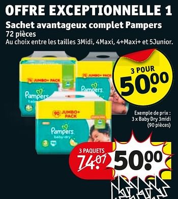 Promoties Sachet avantageux complet pampers - Pampers - Geldig van 22/11/2016 tot 04/12/2016 bij Kruidvat