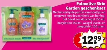 Promoties Palmolive skin garden geschenkset - Palmolive - Geldig van 22/11/2016 tot 04/12/2016 bij Kruidvat