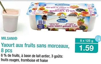 MILSANI® Yaourt entier aux fruits bon marché chez ALDI