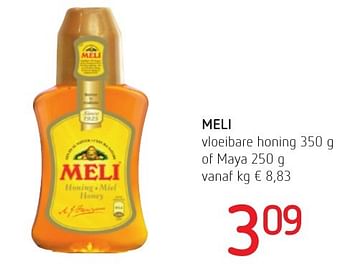 Promotions Meli vloeibare honing of maya 2 - Meli - Valide de 01/12/2016 à 14/12/2016 chez Spar (Colruytgroup)