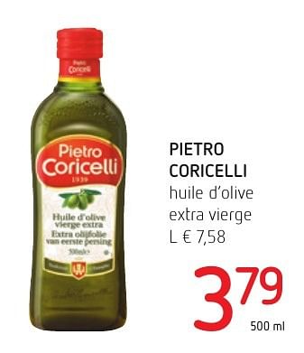 Promotions Pietro coricelli huile d`olive extra vierge - Pietro Coricelli - Valide de 01/12/2016 à 14/12/2016 chez Spar (Colruytgroup)