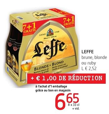 Promoties Leffe brune, blonde ou ruby - Leffe - Geldig van 01/12/2016 tot 14/12/2016 bij Spar (Colruytgroup)
