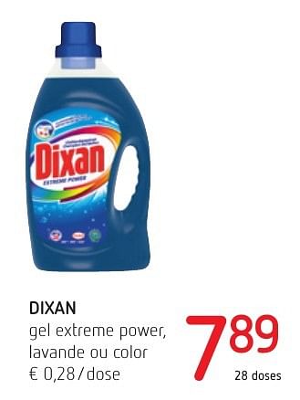 Promoties Dixan gel extreme power, lavande ou color - Dixan - Geldig van 01/12/2016 tot 14/12/2016 bij Spar (Colruytgroup)