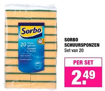 Promoties Sorbo schuursponzen - Sorbo - Geldig van 21/11/2016 tot 04/12/2016 bij Big Bazar
