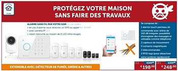 Promoties Alarme sans fil par votre gsm - Huismerk - Zelfbouwmarkt - Geldig van 22/11/2016 tot 29/12/2016 bij Zelfbouwmarkt
